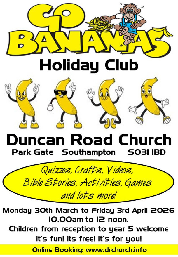 Go Bananas 2026 Christian Holiday Club Duncan Road Church